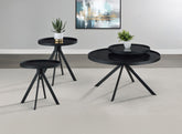 Orleans Furniture - Coaster - Briggs 3-piece Round Coffee and End Table Set Black - 706268-S3